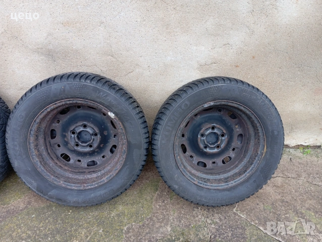 зимни гуми с железни джанти 14 цола от Сеат Ибиза, VW Голф, снимка 2 - Гуми и джанти - 53506344