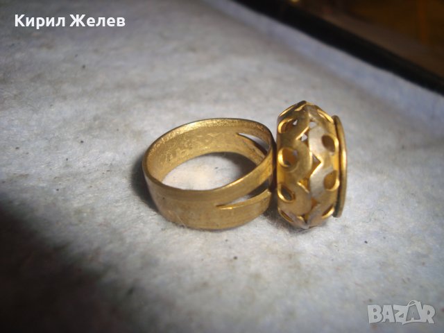 СТАРИНЕН МЕСИНГОВ РЪЧНО МАЙСТОРСКИ ИЗРАБОТЕН ПРЪСТЕН от ДИНАР РЯДЪК за КОЛЕКЦИЯ 26724, снимка 14 - Антикварни и старинни предмети - 36771603