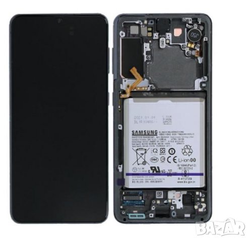 LCD Дисплей за Samsung SM-G996B S21 Plus/ GH82-24744A / Тъч скрийн / Черен / Батерия / Оригинал Serv