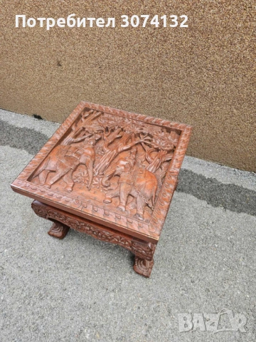 Уникална холна маса с дърворезба, снимка 2 - Маси - 53566335