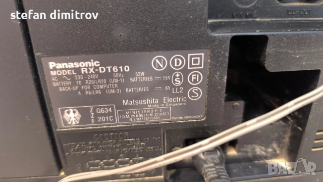 PANASONIC RX-DT610 , снимка 8 - Радиокасетофони, транзистори - 51713915