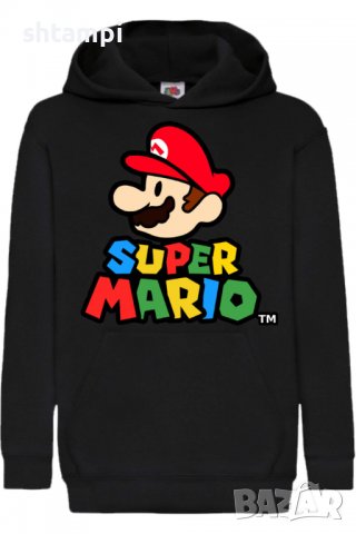 Детски Суитчър/Суитшърт Super Mario TM,Super Mario,Игра,Подарък,Изненада,Забавление,Рожден Ден