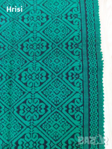 Ръчно тъкано вълнено килимче/постелка с ресни, снимка 4 - Други - 38326779