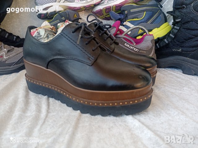 КАТО НОВИ дамски обувки CATWALK®  на ПЛАТФОРМА 36 - 37 original, 100% естествена кожа,GOGOMOTO, снимка 7 - Дамски ежедневни обувки - 43896103