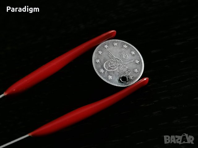 Сребърна монета - Османска империя - 2 куруша (Султан Абдул Хамид II) | 1876г., снимка 5 - Нумизматика и бонистика - 28357872