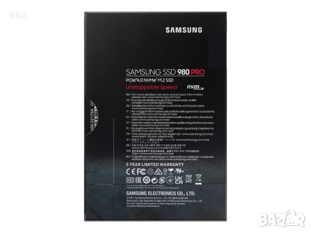 SAMSUNG 980 PRO SSD 500GB M.2 NVMe PCIe 4.0 - MZ-V8P500BW, снимка 3 - Твърди дискове - 43356942