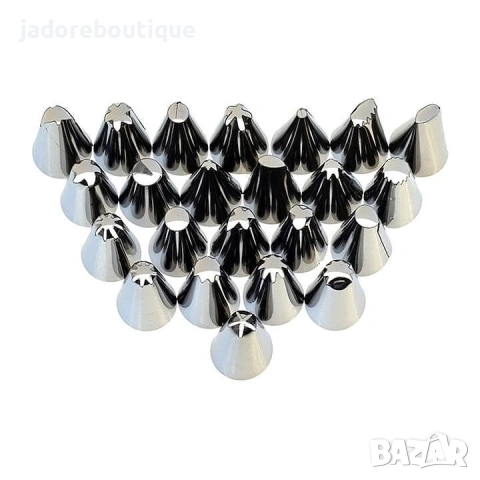 24 части/ к-кт Накрайници и адаптор за пош, снимка 2 - Аксесоари за кухня - 53240320