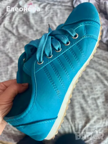 обувани само 1 път тюркоазени кецове