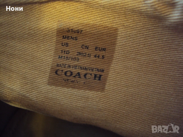 COACH мъжки  спортни елегантни обувки, снимка 9 - Спортно елегантни обувки - 36127435
