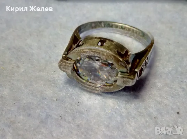 ЕФЕКТЕН СКЪПОЦЕНЕН СРЕБЪРЕН ПРЪСТЕН СРЕБРО 925 с БЛЕСТЯЩ ЮВЕЛИРНО ФАСЕТИРАН МОЙСАНИТ 49308, снимка 12 - Пръстени - 49366080