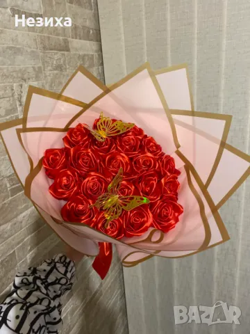 Сатенени букети , снимка 11 - Изкуствени цветя - 47982730