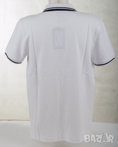 Мъжка памучна блуза в бяло с контрастни елементи Jimmy Sanders - L, снимка 2 - Блузи - 43083850