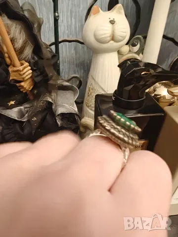 Антикварен сребърен лот смарагди цирконий рубин, снимка 5 - Бижутерийни комплекти - 50037694