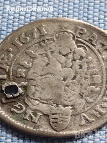 Сребърна монета 6 кройцера 1671г. Леополд първи Кремниц Унгария 13742, снимка 9 - Нумизматика и бонистика - 42970758