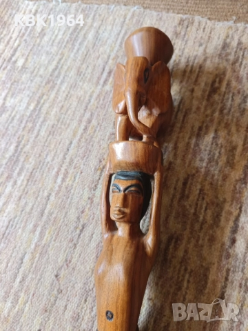 уникален африкански бастун, снимка 3 - Антикварни и старинни предмети - 51651569
