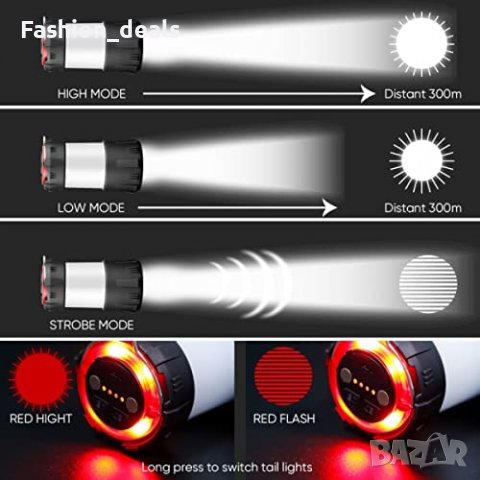 Нов Акумулаторен фенер за къмпинг туризъм риболов Светлина Факел, снимка 3 - Къмпинг осветление - 40118642