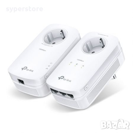 Powerline TP-Link TL-PA8033P AV1300 Starter Kit 3-портов Гигабитов Пауър лайн 1300Mbps, снимка 1 - Мрежови адаптери - 34572351