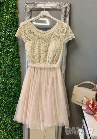 🌷Разкроена дамска рокля с дантела и тюл , снимка 11 - Рокли - 50622898