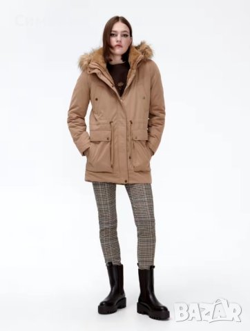 Дамско яке (парка) с мъхеста подплата, размер М, Cropp, снимка 5 - Якета - 43024526