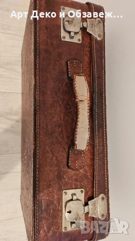 Старо кожено куфарче, снимка 3 - Антикварни и старинни предмети - 53227119