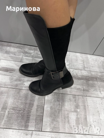 Черни ботуши от естествена кожа, снимка 3 - Дамски ботуши - 52627090