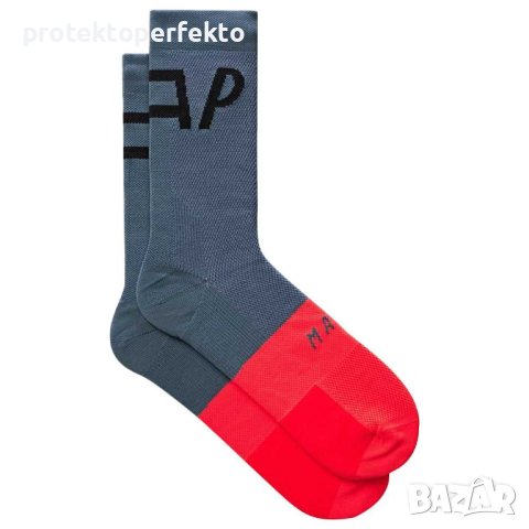 Чорапи за колоездене MAAP сиви с червено, снимка 1 - Спортна екипировка - 43506831