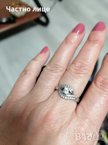 Намален сребърен пръстен , снимка 2 - Пръстени - 48825496