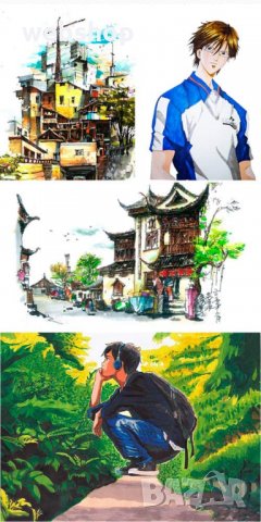 ПРОМО!! МЕГА КОМПЛЕКТ 60 БРОЯ ДВУВЪРХИ МАРКЕРИ С ТЪНЪК И ШИРОК ПИСЕЦ В КАЛЪФ , НА АЛКОХОЛНА ОСНОВА, снимка 4 - Рисуване и оцветяване - 35588597