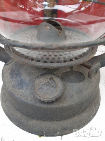 Стар германски немски фенер, лампа, Първа световна война, снимка 2 - Антикварни и старинни предмети - 31422725