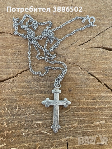 Сребърен синджир със кръст, снимка 5 - Колиета, медальони, синджири - 51574064