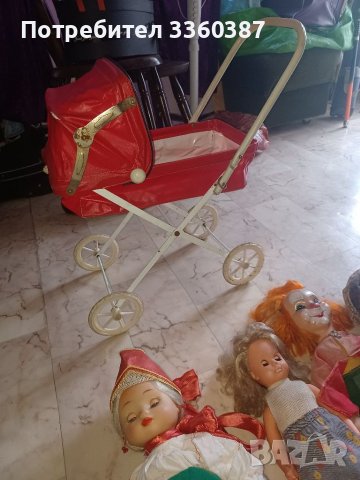 Ретро кукли и много запазена ретро количка за кукли, снимка 2 - Кукли - 36990110