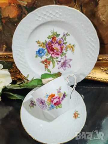 Приказно красиви тройни сетове за чай и кафе.Schumann Bavaria - 1960- 1970. 