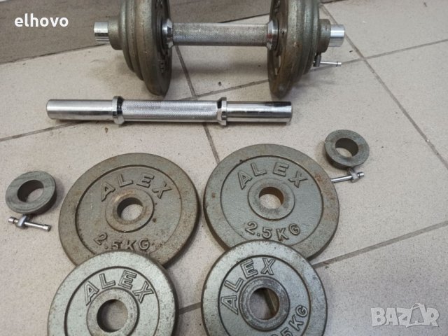 Дъмбели ALEX 2x11кг, снимка 3 - Фитнес уреди - 32528721