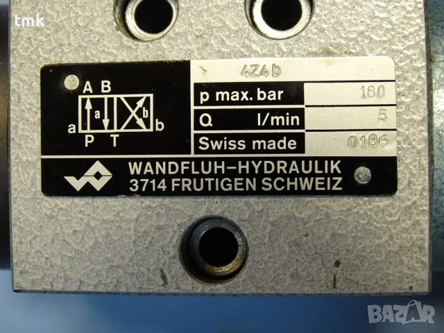 Хидравличен разпределител WANDFLUH-HYDRAULIK 4Z4b 24VDC 160Bar hydraulik valve, снимка 3 - Резервни части за машини - 48691117