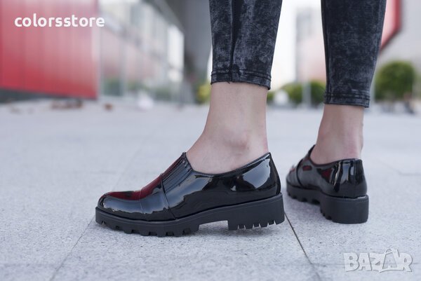 Обувки в черен лак - B-28, снимка 2 - Дамски ежедневни обувки - 31710400