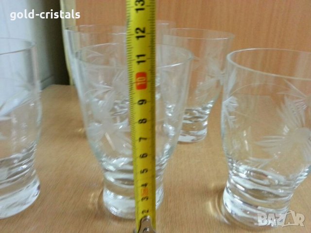 Стари стъклени чаши гравирани , снимка 3 - Антикварни и старинни предмети - 26936728