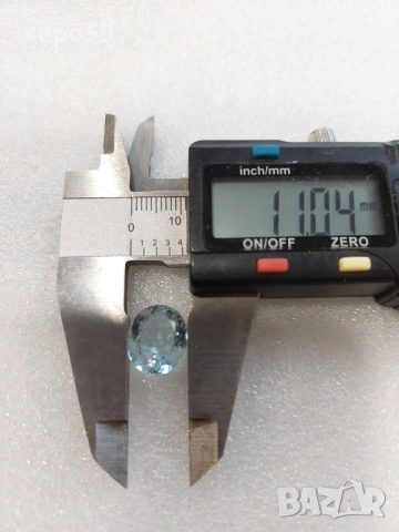 Прекрасен натурален 16 каратов двустранно фасетиран аквамарин с морско зелен оттенък/диамант,рубин/, снимка 13 - Други - 52470456