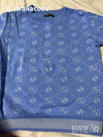 Пуловер 3/4 ръкав Alessa - син - S размер, снимка 2 - Блузи с дълъг ръкав и пуловери - 52581691