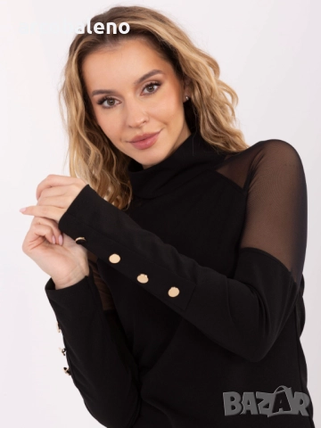 Дамска блуза с копчета на ръкавите, 4цвята , снимка 16 - Блузи с дълъг ръкав и пуловери - 52913805