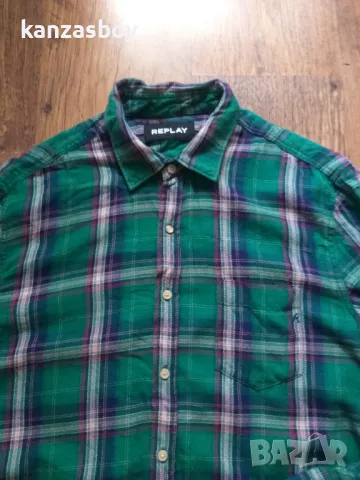 Replay Long Sleeve - страхотна мъжка риза КАТО НОВА M, снимка 2 - Ризи - 47841110