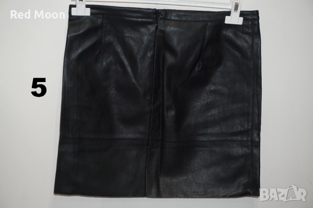 Лот от 10 Кожени Поли от Естествена и Изкуствена кожа Sara Kelly/Zara/H&M/TopShop/BikBok, снимка 5 - Поли - 52222062