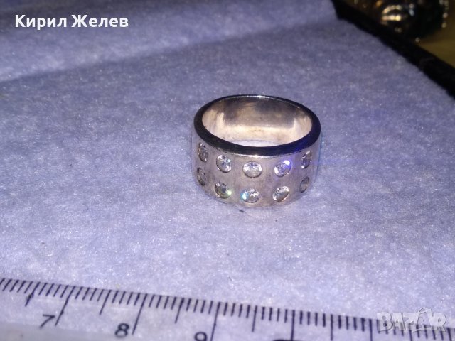 СКЪПОЦЕНЕН СРЕБЪРЕН МОДЕН БУТИКОВ ПРЪСТЕН Тип ХАЛКА СРЕБРО 925 с ЮВЕЛИРНО ИНКРУСТИРАНИ ЦИРКОНИ 34650, снимка 4 - Пръстени - 39535640