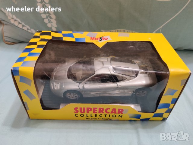 Метална количка Mclaren F1 Maisto Supercar collection 1/24, снимка 14 - Колекции - 40626653