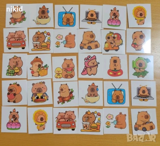 20 бр Капибара Capybara Tattoo татос татоси татуировка временна детска татуси, снимка 2 - Други - 50957399