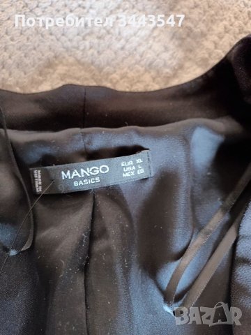 Черно елегантно сако марка MANGO, снимка 5 - Сака - 40446314
