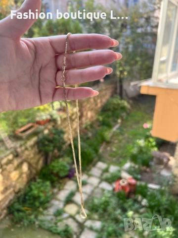 Златисто синджирче с квардратна плетка подходящо за гердан или двойна гривна ❤️