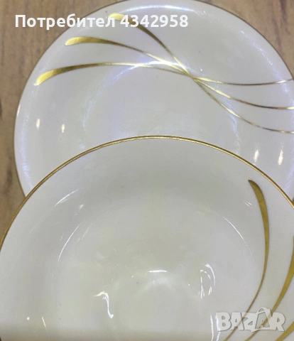 Винтажна порцеланова чаша с чинийка Schwarzenhammer, Германия (1949–1952 г.)  , снимка 4 - Антикварни и старинни предмети - 53499297