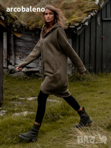 Дълъг дамски преходен суичър с качулка и цип Tina, 2цвята , снимка 12 - Суичъри - 52931180