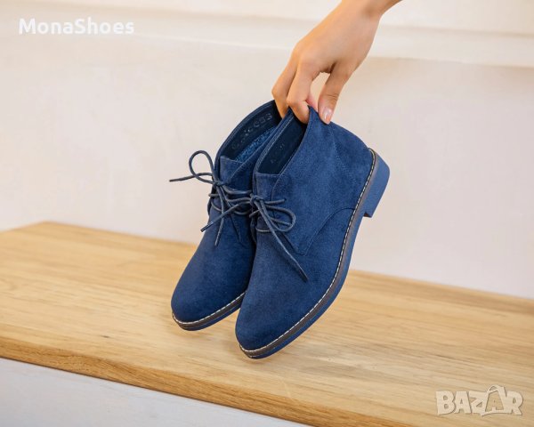 ДАМСКИ КЛАРКОВЕ В ТЪМНО СИН ЦВЯТ , снимка 2 - Дамски боти - 44098921