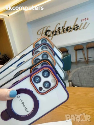 Калъф силикон MagStand Cover Прозрачен / Сива рамка / за iPhone 17 6.3 Баркод : 3132533, снимка 2 - Калъфи, кейсове - 52399702